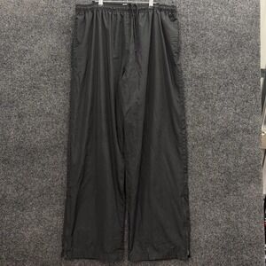 ProSpirit Athletic Track Pants Men's XL Black Wide Leg Nylon Y2K Activewear